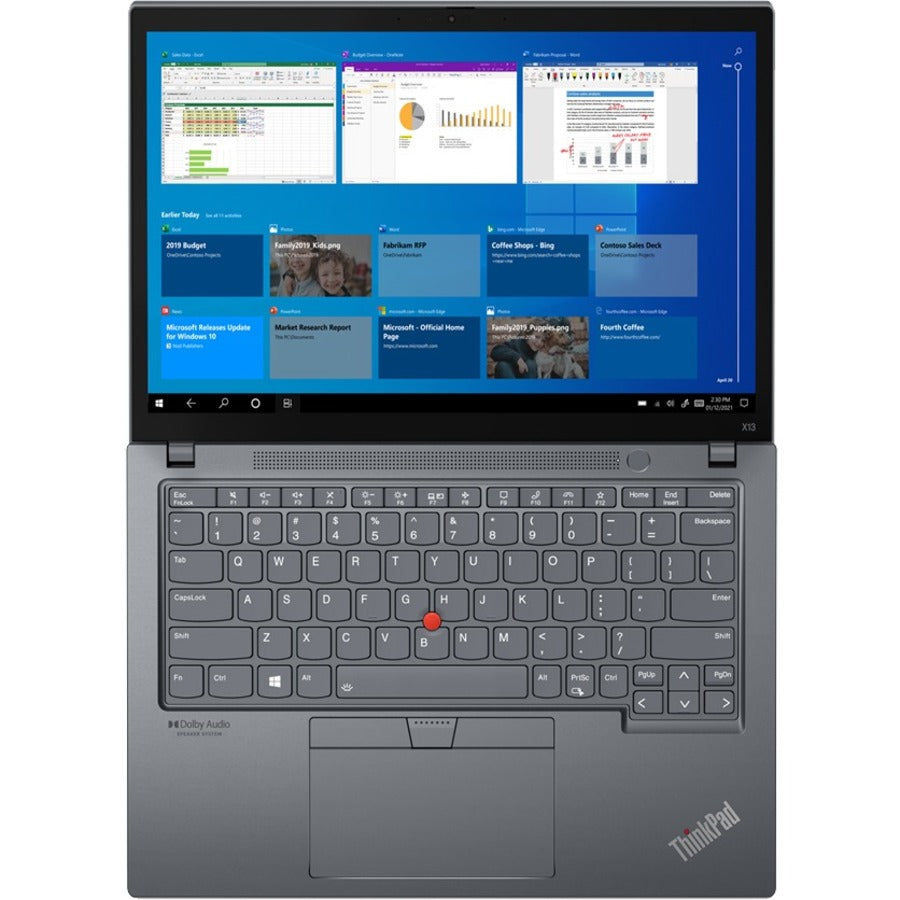Lenovo ThinkPad X13 Gen 2 20WK005NUS 13.3 Touchscreen Notebook - WUXGA - Intel Core i7 11th Gen i7-1165G7 - 16 GB - 512 GB SSD - English (US) Keyboard - Storm Gray"