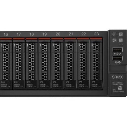Lenovo ThinkSystem SR650 7X06A0NBNA 2U Rack Server - 1 x Intel Xeon Silver 4210 2.20 GHz - 128 GB RAM - 11.52 TB SSD - (3 x 3.84TB) SSD Configuration - Serial ATA/600 Controller