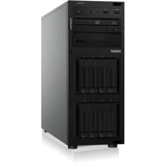 Lenovo ThinkSystem ST250 7Y45A04GNA 4U Tower Server - 1 x Intel Xeon E-2288G 3.70 GHz - 16 GB RAM - Serial ATA/600, 12Gb/s SAS Controller