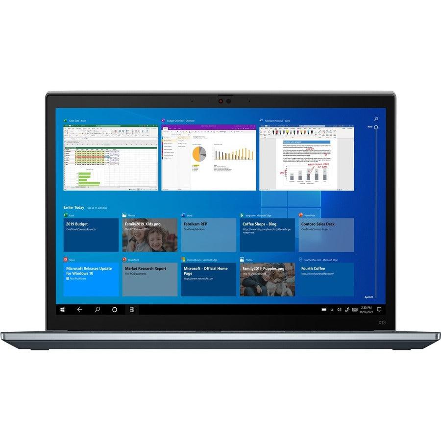 Lenovo Thinkpad X13 Notebook 33.8 Cm (13.3") Wuxga Intel® Core™ I5 8 Gb Lpddr4X-Sdram 256 Gb Ssd Wi-Fi 6 (802.11Ax) Windows 10 Pro Grey
