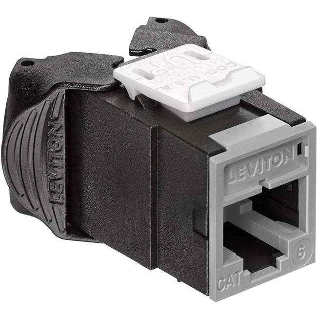 Leviton Atlas-X1 Cat 6 Component-Rated UTP QuickPort Connector, Grey 6