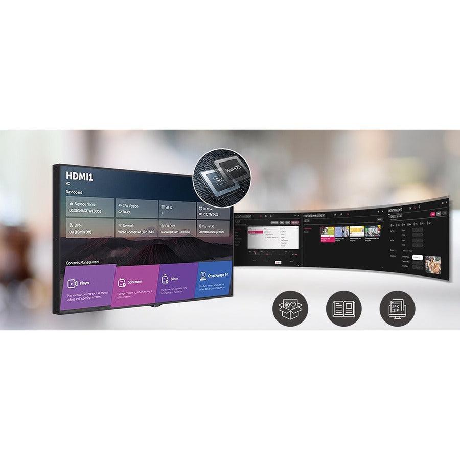 Lg 49Xs4J-B Signage Display Digital Signage Flat Panel 124.5 Cm (49") Wi-Fi 4000 Cd/M² Full Hd Black Web Os 24/7