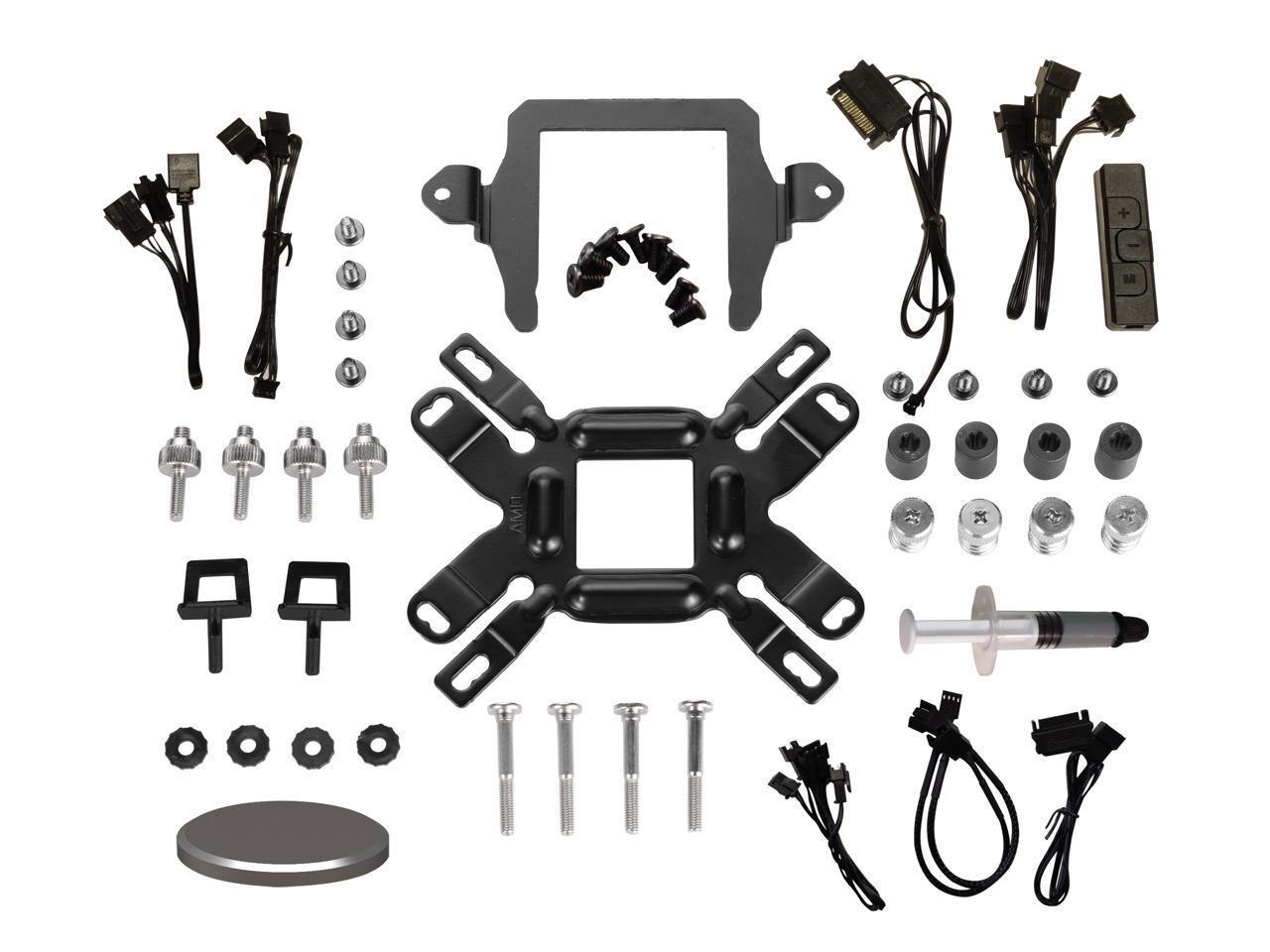 Lian Li Galahad Aio240 Rgb Black - Dual 120Mm Addressable Rgb Fans Aio Cpu Liquid Cooler - Ga240B