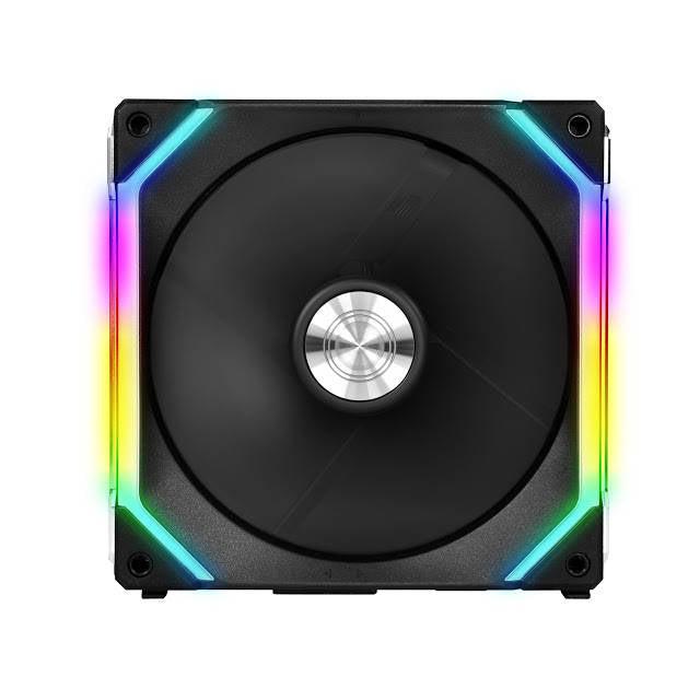 Lian Li Uni Fan Sl140 Double Pack Black With Controller (Argb 140Mm Led Pwm Daisy-Chain) (2Pcs, Black)