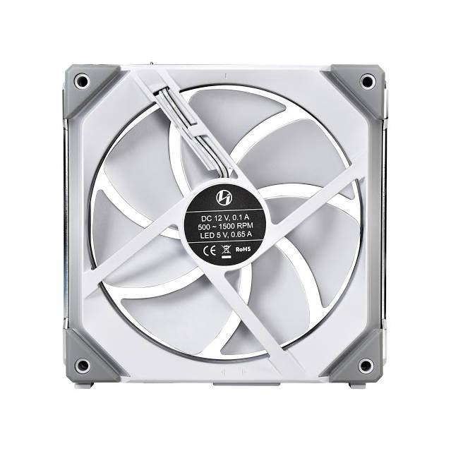 Lian Li Uni Fan Sl140 Double Pack White With Controller (Argb 140Mm Led Pwm Daisy-Chain) (2Pcs, White)