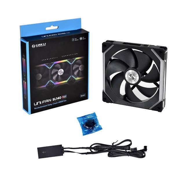 Lian Li Uni Fan Sl140 Single Pack Black Without Controller (Argb 140Mm Led Pwm Daisy-Chain)