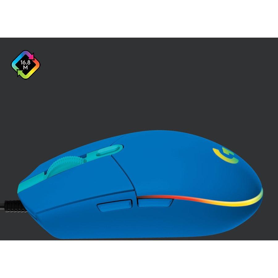 Logitech G G203 Lightsync Mouse Ambidextrous Usb Type-A 8000 Dpi