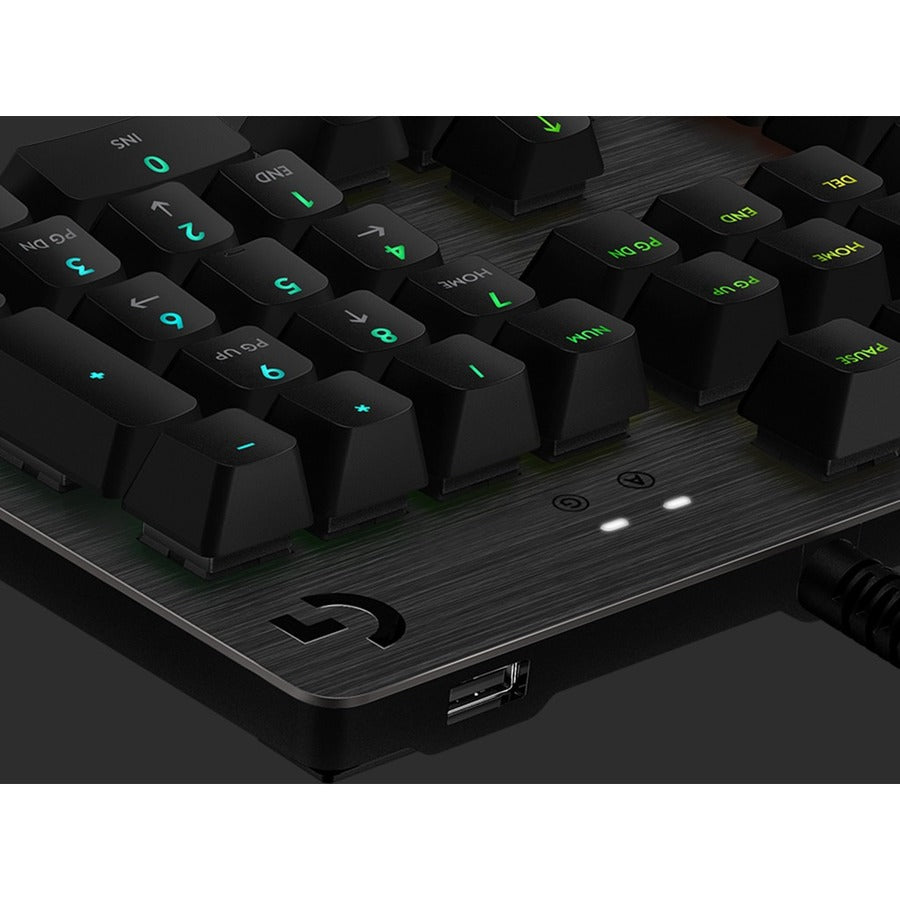 Logitech G512 CARBON LIGHTSYNC RGB Mechanical Gaming Keyboard with GX Brown switches and USB passthrough (Tactile) 920-009342