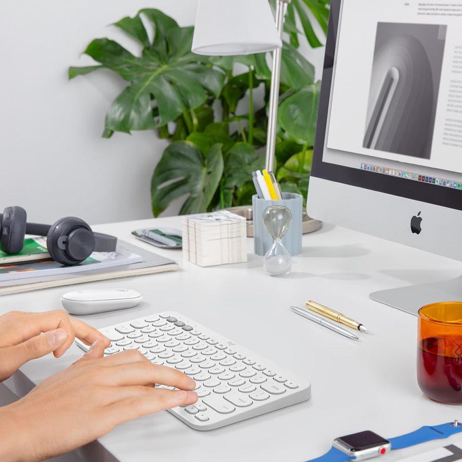 Logitech K380 For Mac Keyboard Bluetooth Qwerty Us English White