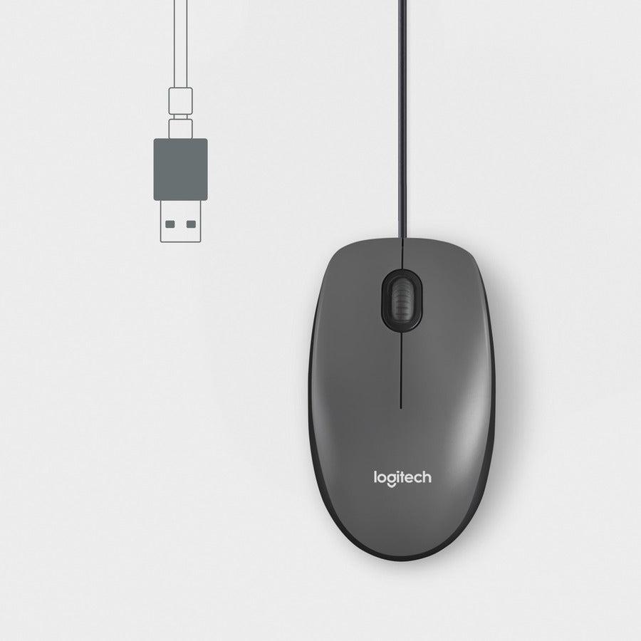 Logitech M100 Mouse Usb Type-A Optical 1000 Dpi