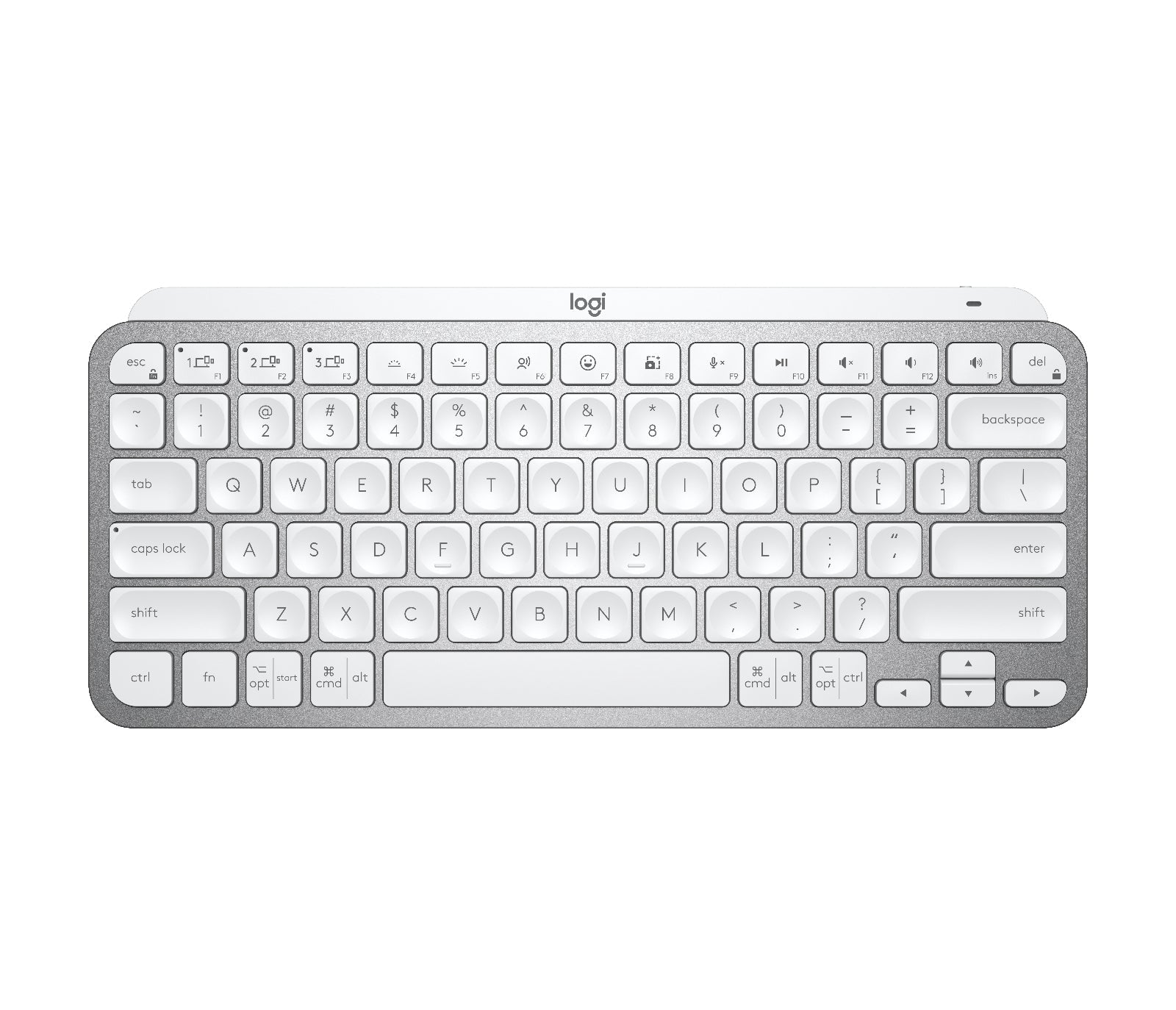 Logitech Mx Keys Mini Keyboard Rf Wireless + Bluetooth Qwerty Us English Aluminium, White