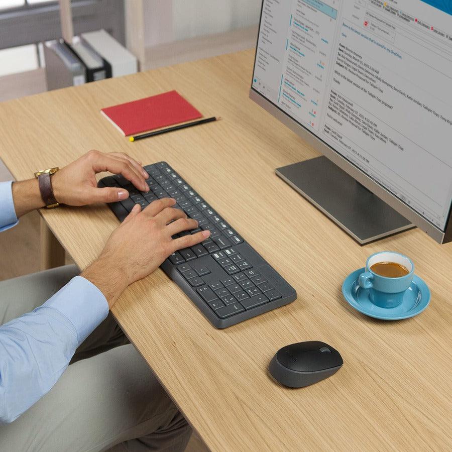 Logitech Mk235 Keyboard Rf Wireless Qwerty Grey