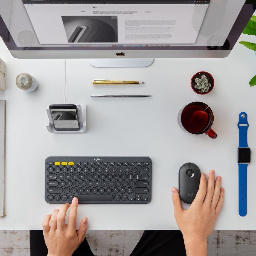 Logitech Portable M355 Mouse Ambidextrous Rf Wireless+Bluetooth Optical 1000 Dpi