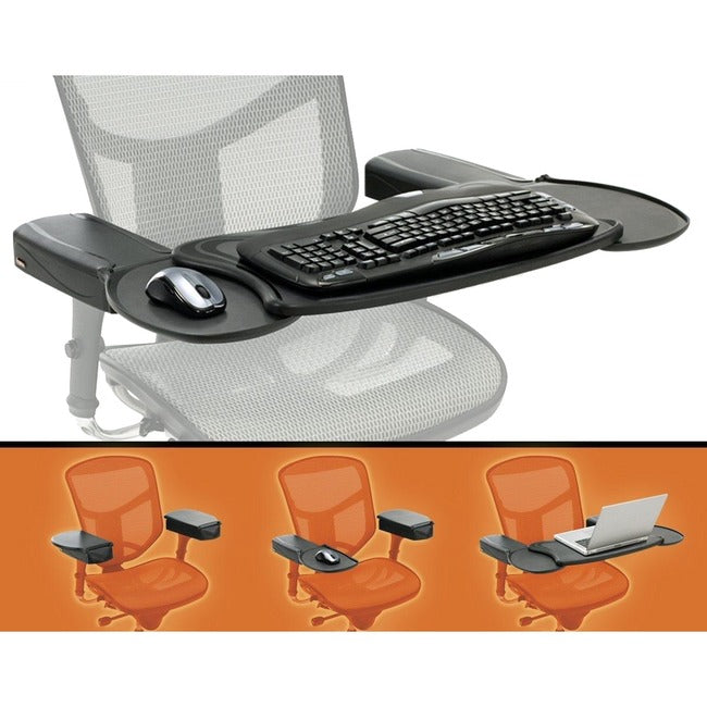 MOBO CHAIR MOUNT ERGO KEYBOARD AND MOUSE TRAY SYSTEM MECS-BLK-001