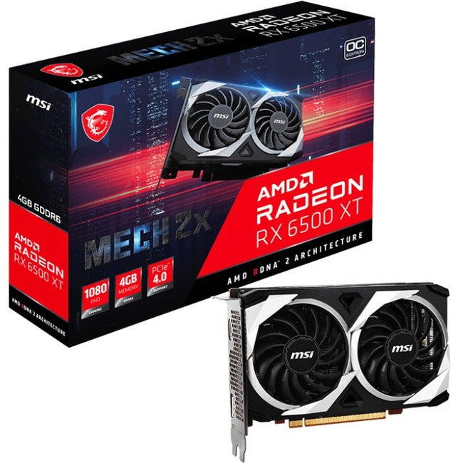 Msi Amd Radeon Rx 6500 Xt Graphic Card - 4 Gb Gddr6