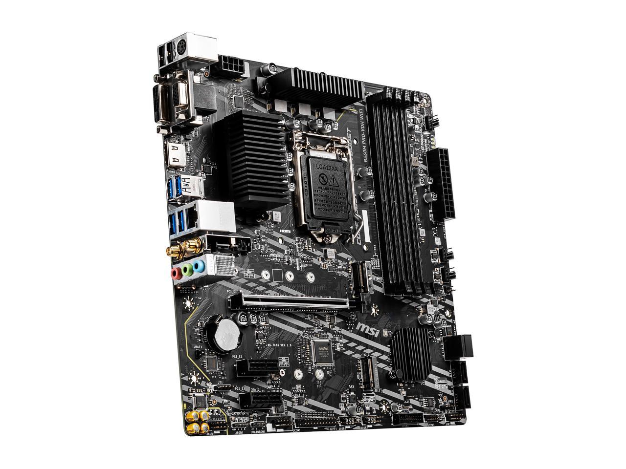 Msi B460M Pro-Vdh Wifi Lga 1200 Intel B460 Micro Atx Intel Motherboard