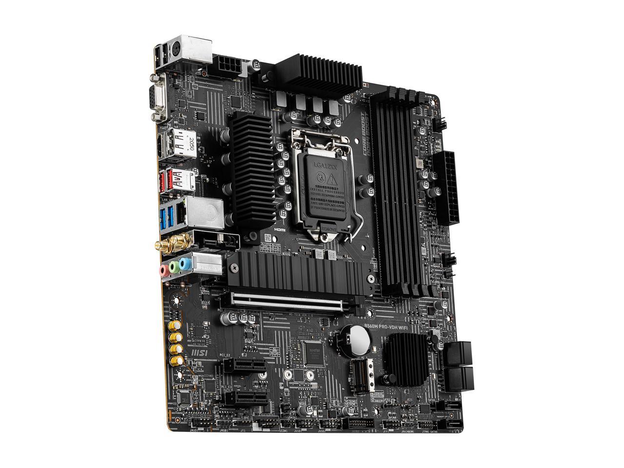 Msi B560M Pro-Vdh Wifi Lga 1200 Intel B560 Sata 6Gb/S Micro Atx Intel Motherboard