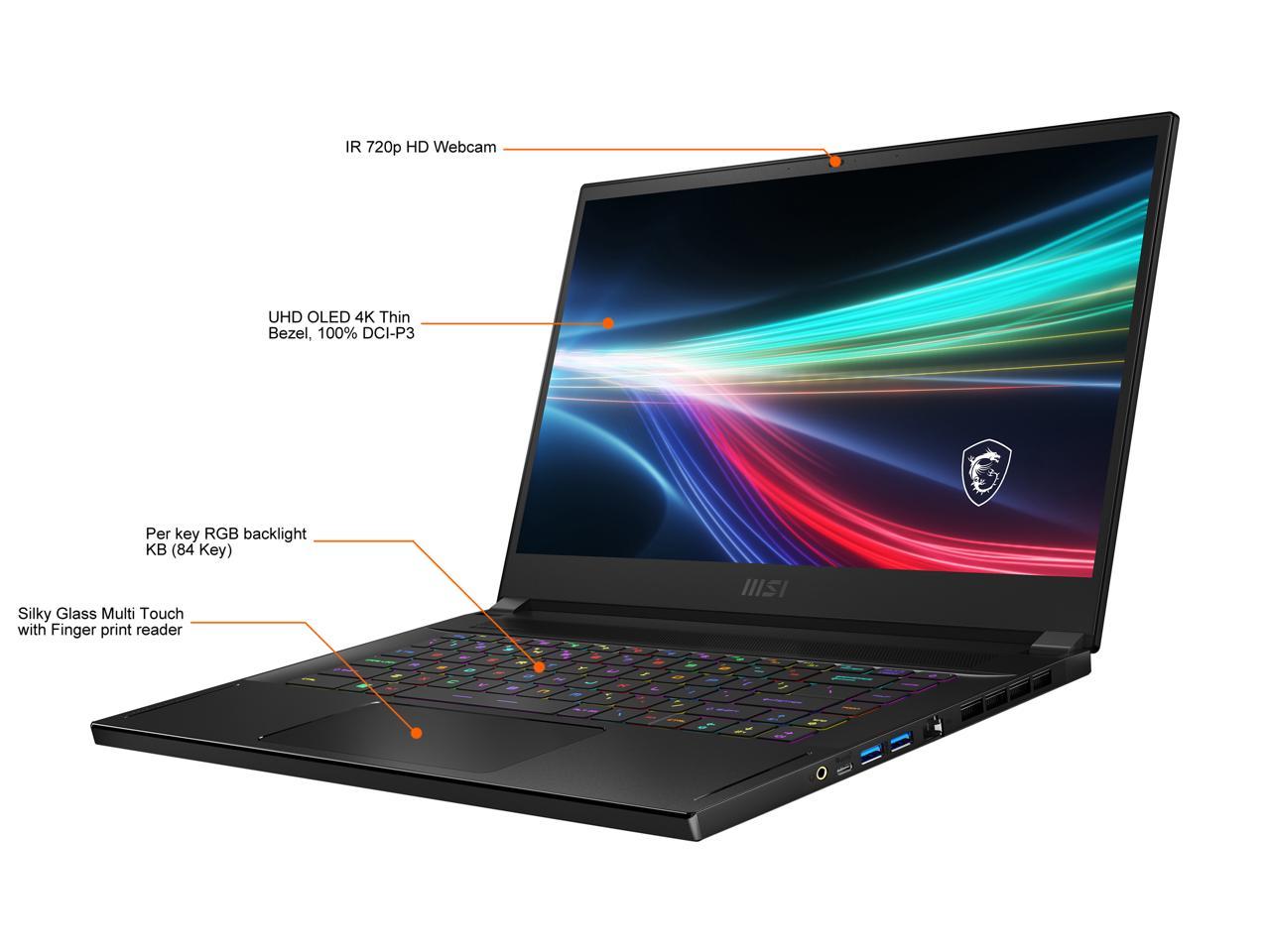 Msi Creator 15 A11Ue-491 15.6 Inch Intel Core I7-11800H 2.4-4.6Ghz/ 16Gb (8G*2) Ddr4/ 512Gb Nvme Ssd/ Rtx 3060/ Usb3.2/ Windows 10 Laptop (Black)