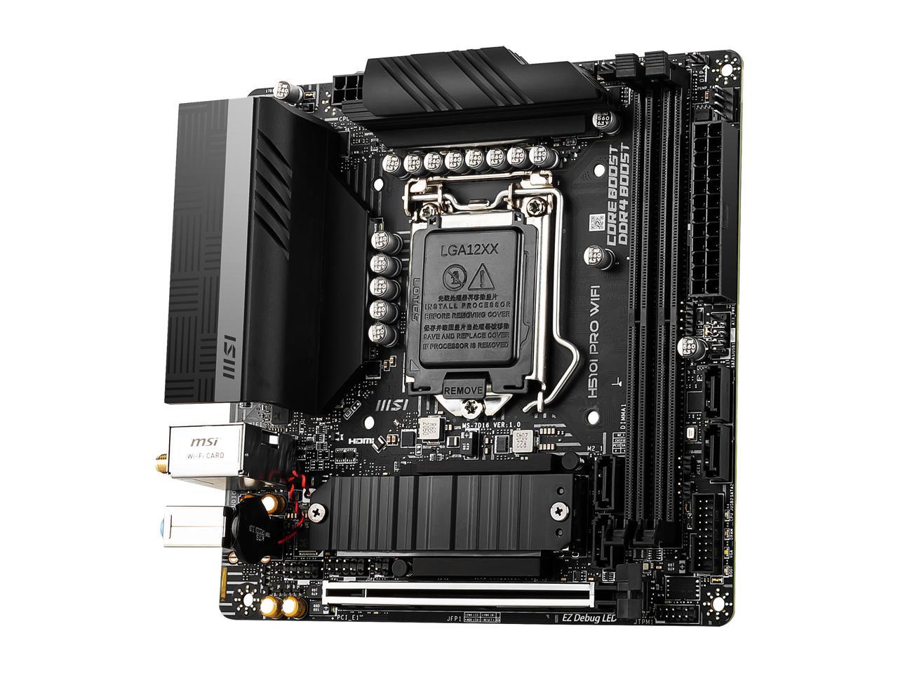 Msi H510I Pro Wifi Socket Lga1200/ Intel H510/ Ddr4/ Sata3&Usb3.2/ M.2/ Wifi&Bluetooth/ Mini-Itx Motherboard