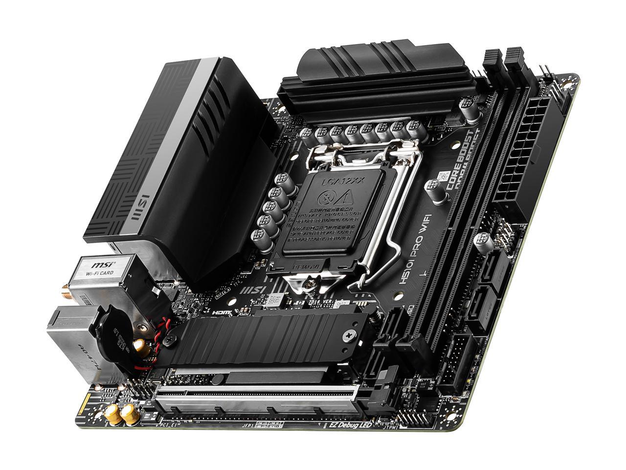 Msi H510I Pro Wifi Socket Lga1200/ Intel H510/ Ddr4/ Sata3&Usb3.2/ M.2/ Wifi&Bluetooth/ Mini-Itx Motherboard