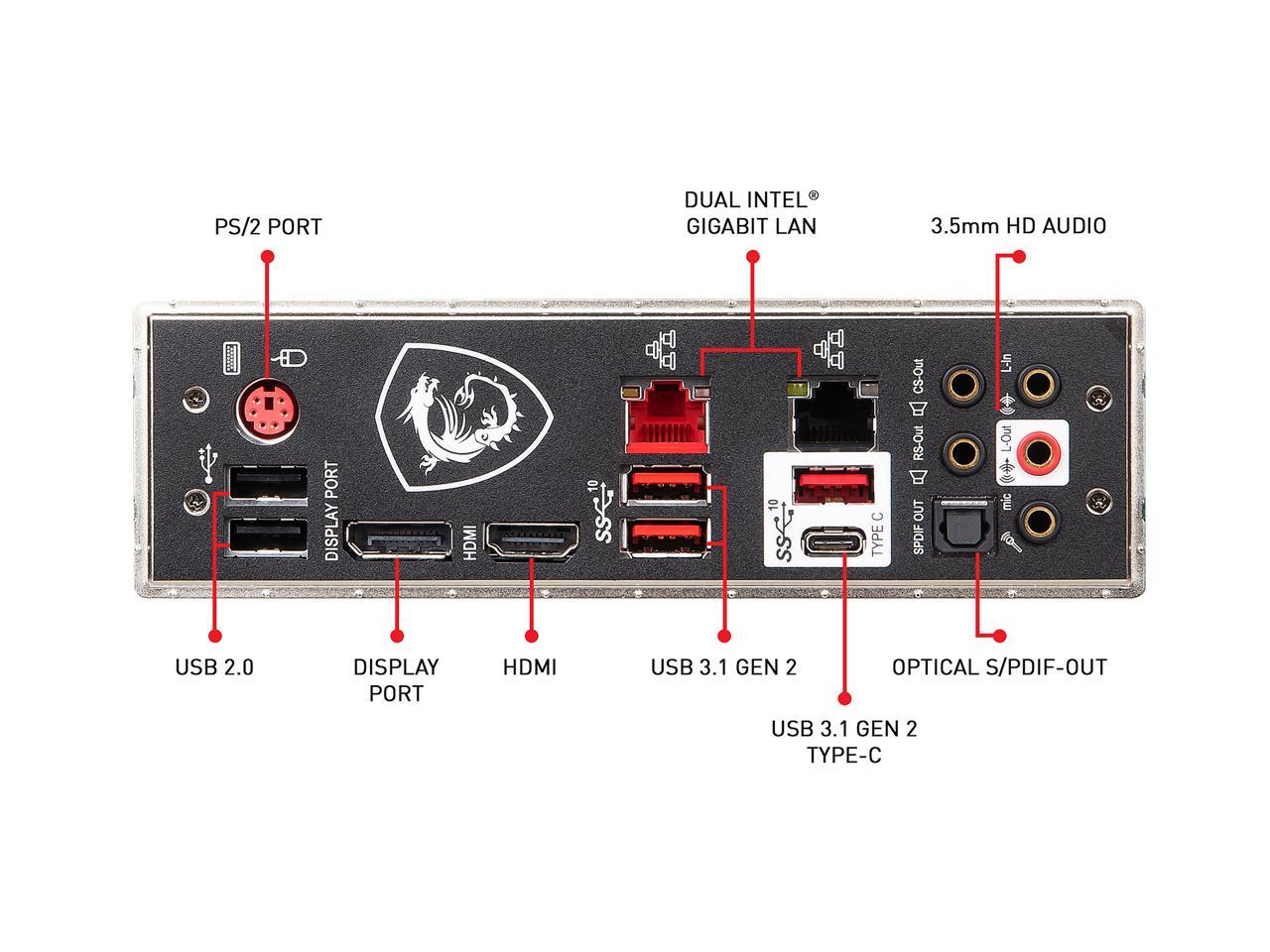 Msi Mag Z390 Tomahawk Lga 1151 (300 Series) Intel Z390 Hdmi Sata 6Gb/S Usb 3.1 Atx Intel Motherboard