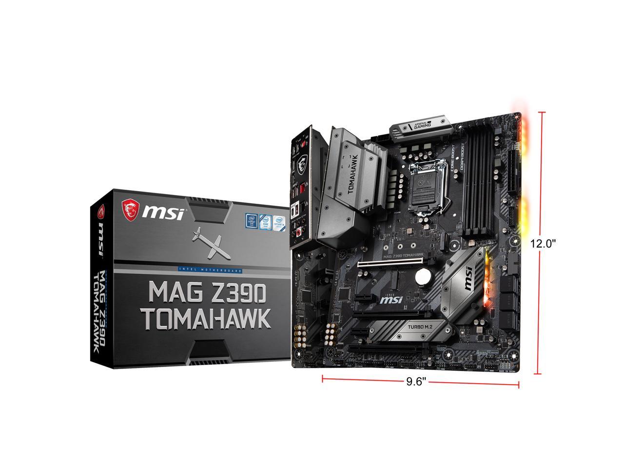 Msi Mag Z390 Tomahawk Lga 1151 (300 Series) Intel Z390 Hdmi Sata 6Gb/S Usb 3.1 Atx Intel Motherboard