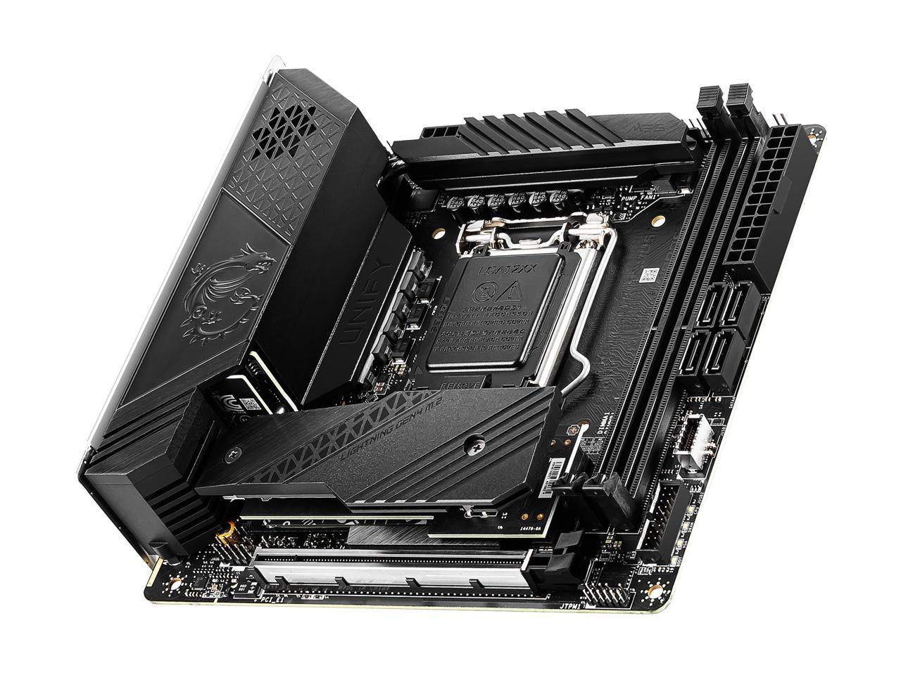 Msi Meg Z590I Unify Lga 1200 Intel Z590 Sata 6Gb/S Mini Itx Intel Motherboard