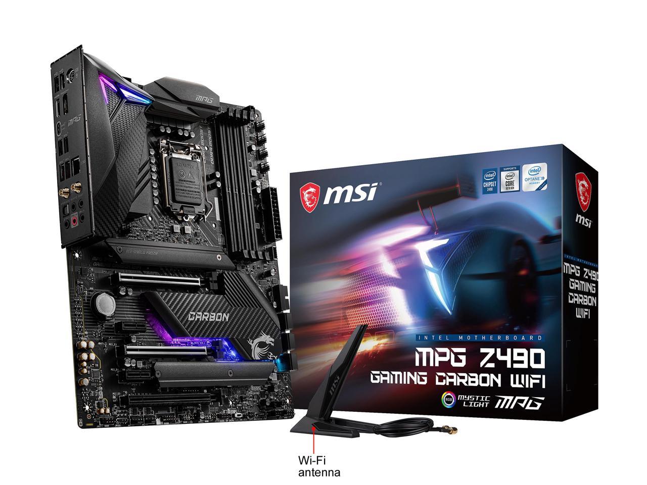 Msi Mpg Z490 Gaming Carbon Wifi Lga 1200 Intel Z490 Sata 6Gb/S Atx Intel Motherboard