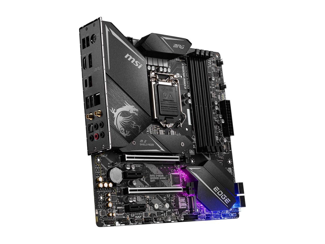 Msi Mpg Z490M Gaming Edge Wifi Lga 1200 Intel Z490 Sata 6Gb/S Micro Atx Intel Motherboard