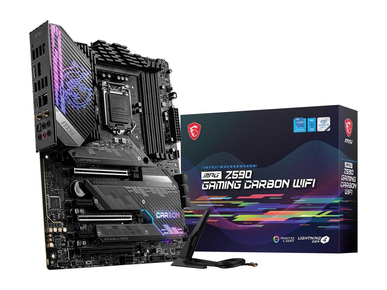 Msi Mpg Z590 Gaming Carbon Wifi Lga 1200 Intel Z590 Sata 6Gb/S Atx Intel Motherboard
