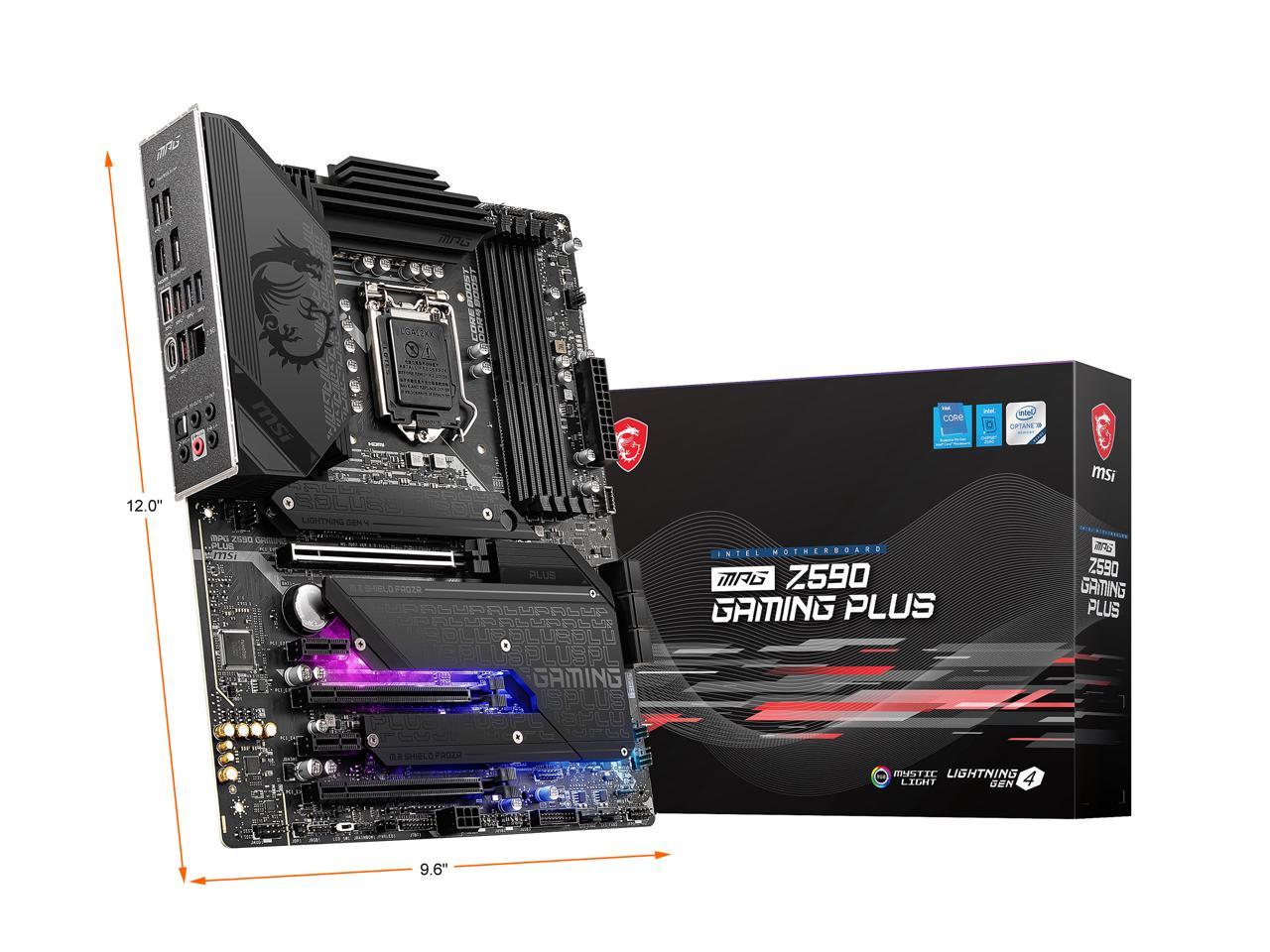 Msi Mpg Z590 Gaming Plus Lga 1200 Intel Z590 Sata 6Gb/S Atx Intel Motherboard