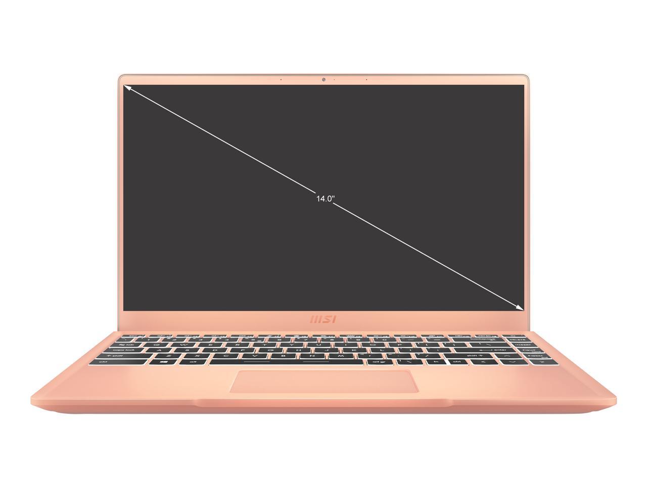 Msi Modern 14 B11Mo-242 14 Inch Intel Core I7-1165G7 0.9 - 4.2Ghz/ 8Gb Ddr4/ 512Gb Nvme Ssd/ Intel Iris Xe/ Usb3.2/ Windows 10 Laptop (Beige Mousse)