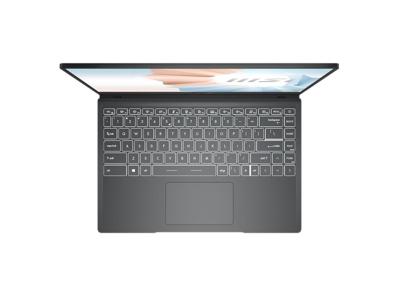 Msi Modern 14 B11Mou-494 14 Inch Intel Core I7-1195G7 2.9-5.0Ghz/ 8Gb Ddr4/ 512Gb Nvme Ssd/ Intel Iris Xe/ Usb3.2/ Windows 10 Laptop (Carbon Gray)