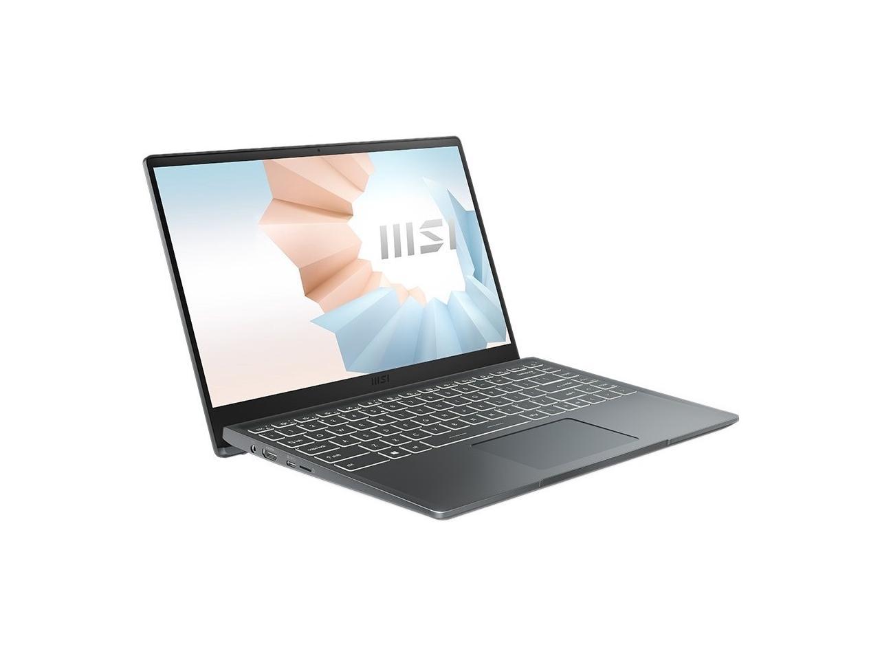 Msi Modern 14 B11Mou-494 14 Inch Intel Core I7-1195G7 2.9-5.0Ghz/ 8Gb Ddr4/ 512Gb Nvme Ssd/ Intel Iris Xe/ Usb3.2/ Windows 10 Laptop (Carbon Gray)