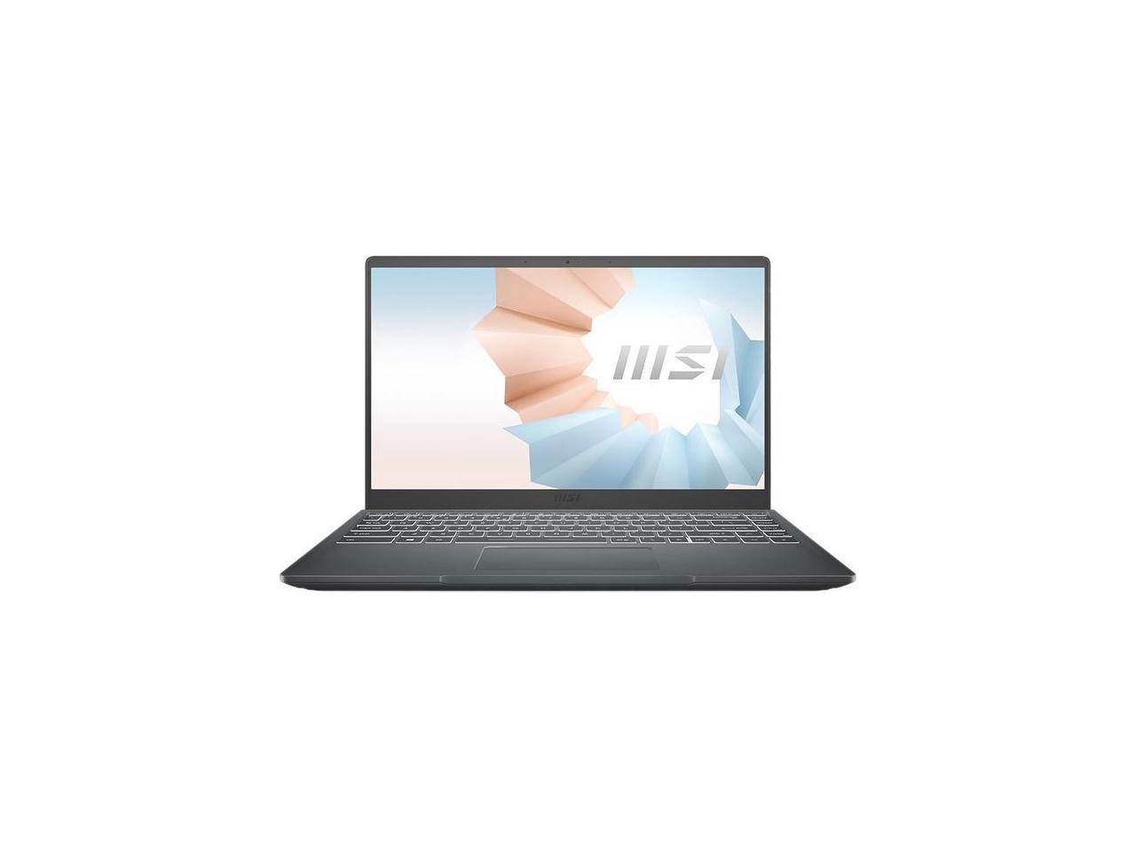 Msi Modern 14 B11Mou-494 14 Inch Intel Core I7-1195G7 2.9-5.0Ghz/ 8Gb Ddr4/ 512Gb Nvme Ssd/ Intel Iris Xe/ Usb3.2/ Windows 10 Laptop (Carbon Gray)