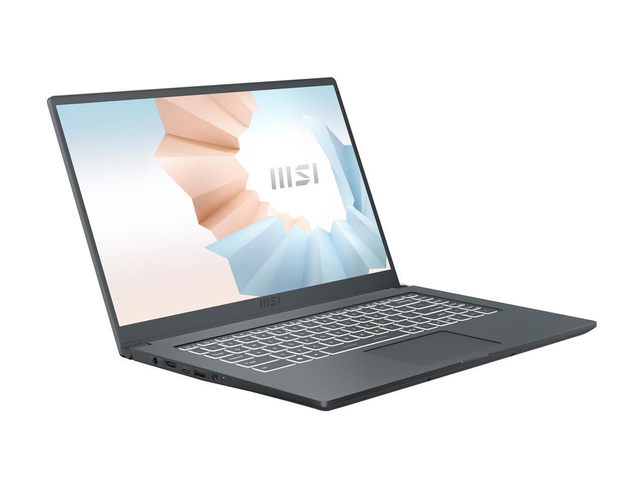 Msi Modern 15 A11Mu-653 15.6 Inch Intel Core I7-1195G7 2.9-5.0Ghz/ 8Gb Ddr4/ 512Gb Nvme Ssd/ Intel Iris Xe/ Usb3.2/ Windows 10 Laptop (Carbon Gray)