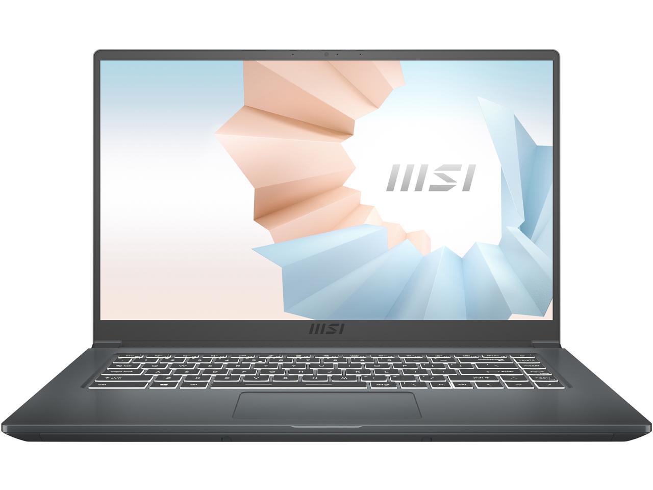 Msi Modern 15 A11Mu-654 15.6 Inch Intel Core I5-1155G7 2.5-4.5Ghz/ 8Gb Ddr4/ 512Gb Nvme Ssd/ Intel Iris Xe/ Usb3.2/ Windows 10 Laptop (Carbon Gray)