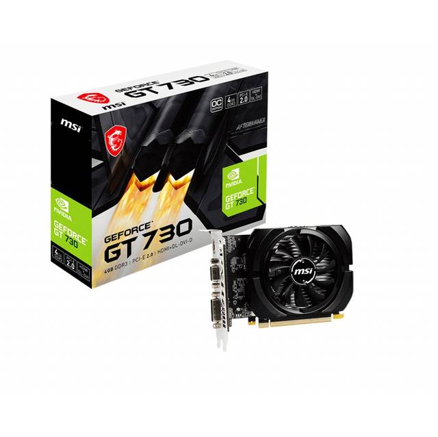 Msi Nvidia Geforce Gt 730 N730K-4Gd3/Ocv1 4Gb Ddr3 Dl-Dvi-D/D-Sub/Hdmi Pci-Express Video Card