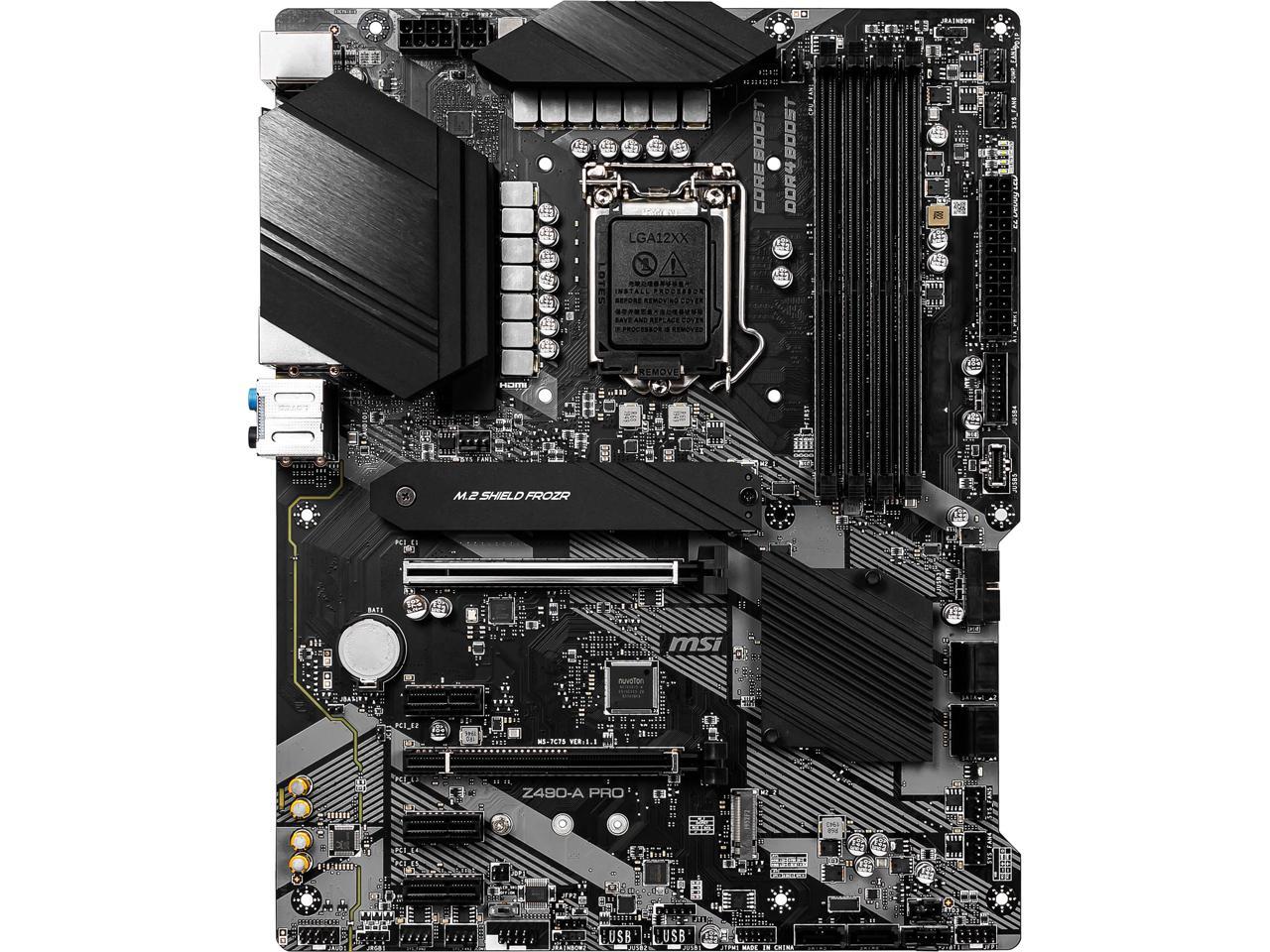 Msi Pro Z490-A Pro Lga 1200 Intel Z490 Sata 6Gb/S Atx Intel Motherboard