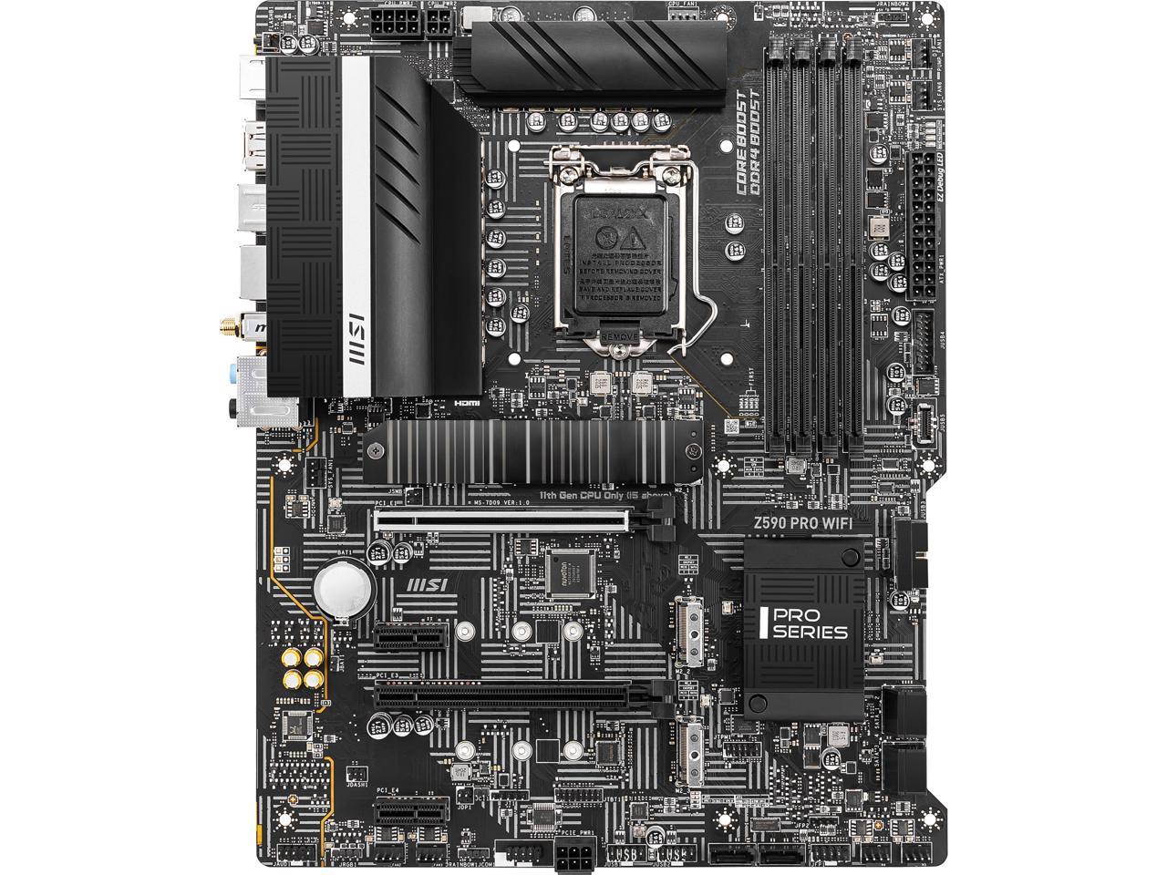 Msi Z590 Pro Wifi Lga 1200 Intel Z590 Sata 6Gb/S Atx Intel Motherboard