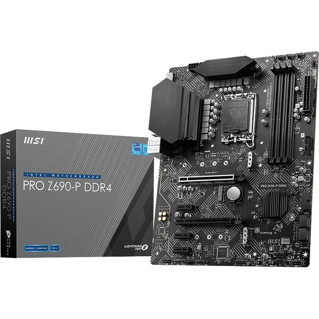 MSI Z690-P DDR4 Desktop Motherboard - Intel Z690 Chipset - Socket LGA-1700 - Intel Optane Memory Ready - ATX PROZ690PDDR4