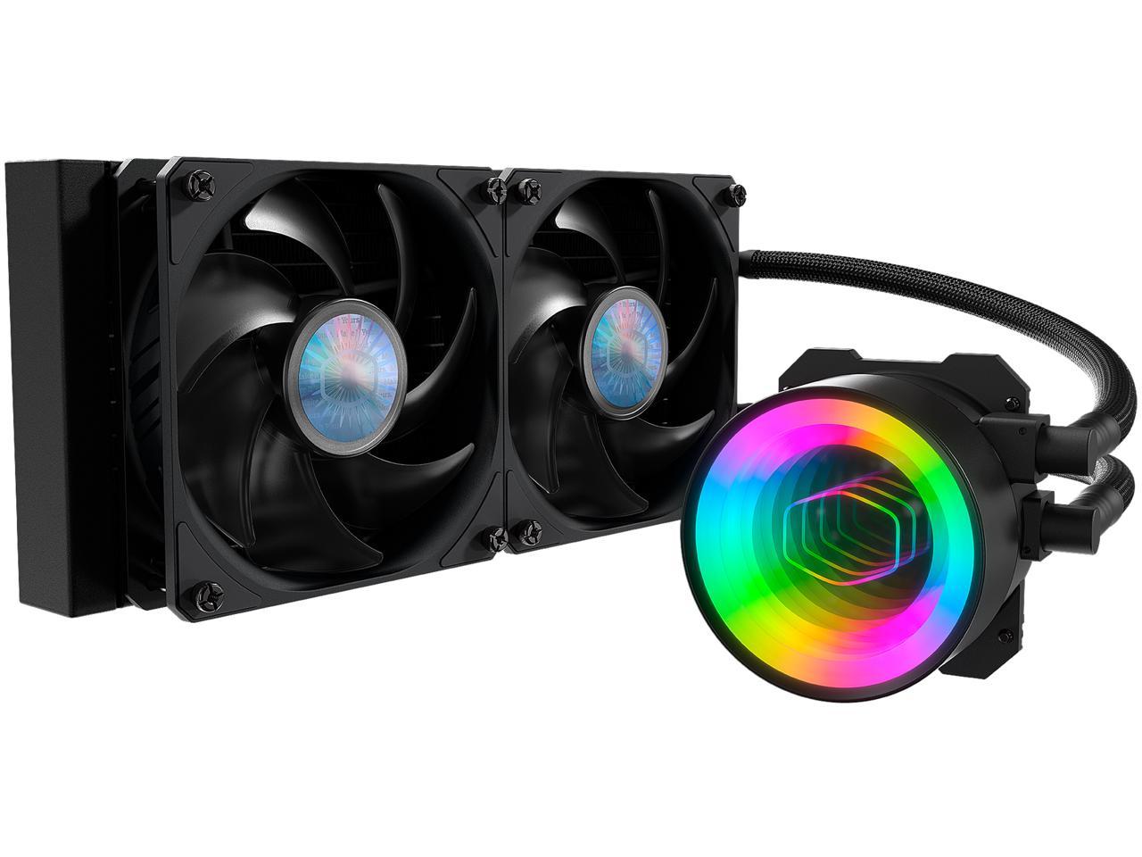 Masterliquid Ml240 Mirror Argb Close-Loop Aio Cpu Liquid Cooler, Mirror Argb Pump, 240 Radiator,