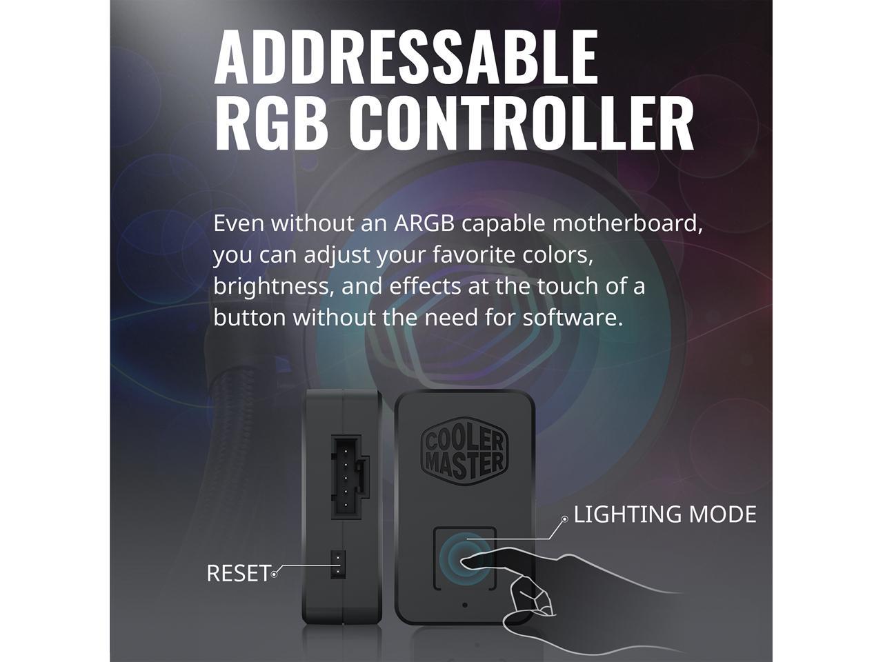 Masterliquid Ml280 Mirror Argb Close-Loop Aio Cpu Liquid Cooler, Mirror Argb Pump, 280 Radiator,