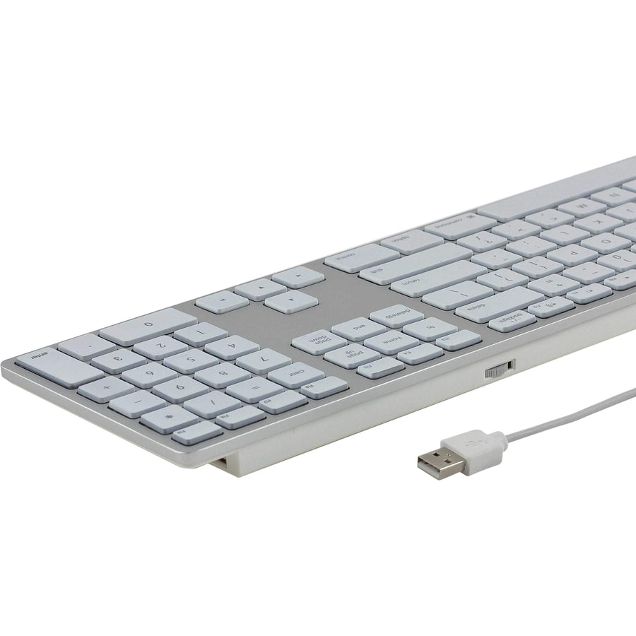 Matias RGB Backlit Wired Aluminum Keyboard for Mac - Silver FK318LS