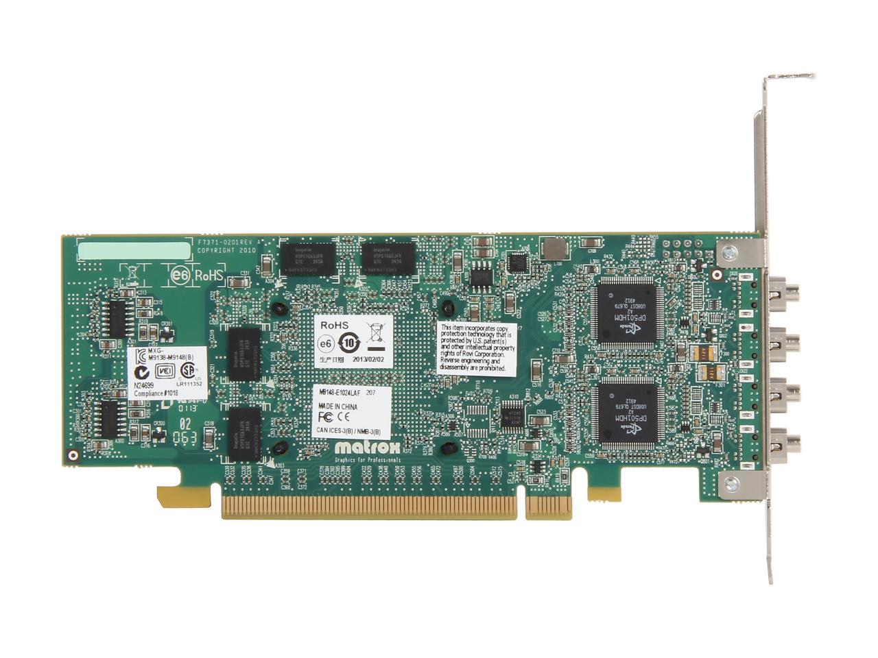 Matrox M9148 M9148-E1024Laf 1Gb Pci Express X16 Low-Profile Workstation Video Card