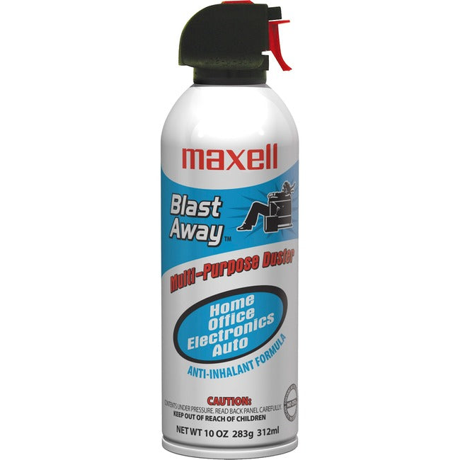 Maxell Blast Away Compressed Gas Duster 10 Oz - Non-Flammable Canned Air | TecISoft 190025