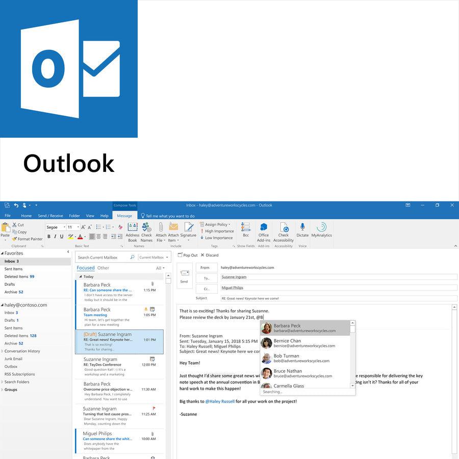 Microsoft Office Home And Business 2019 | 1 Device, Windows 10 Pc/Mac Download