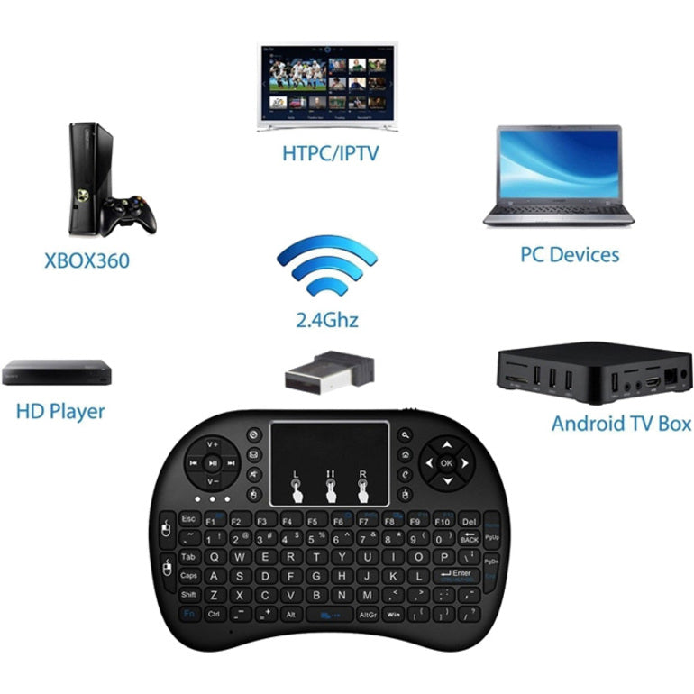 Mini Wrls Handheld Keyboard,Multi-Media Touchpad Pc Android Tv