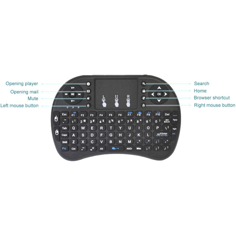 Mini Wrls Handheld Keyboard,Multi-Media Touchpad Pc Android Tv