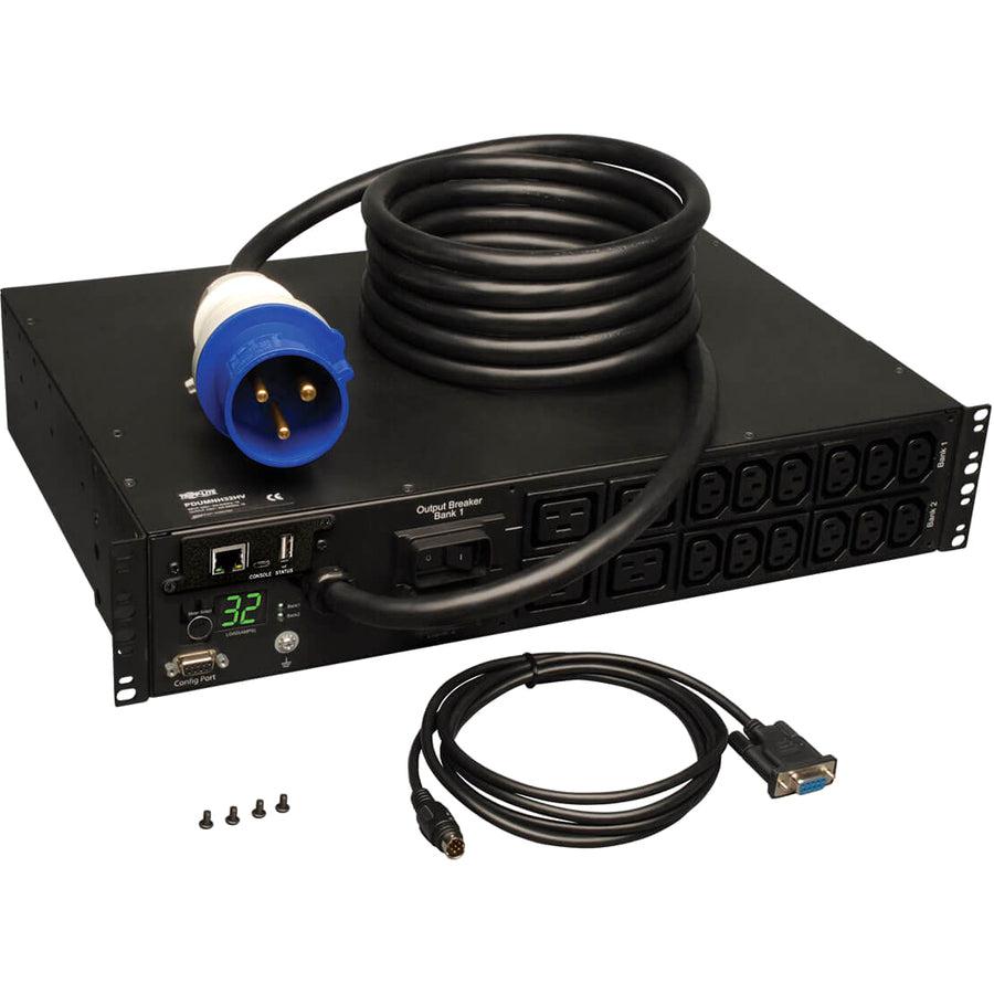Monitored PDU 7.4kW - Single-Phase Power Distribution Unit with LX Platform Interface | Tripp Lite PDUMNH32HV